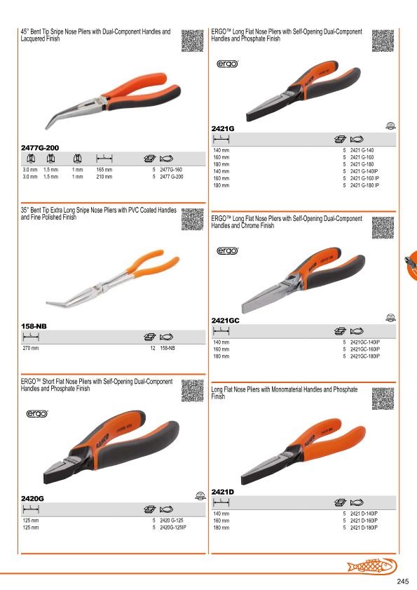NEEDLE NOSE PLIERS LONG BENT