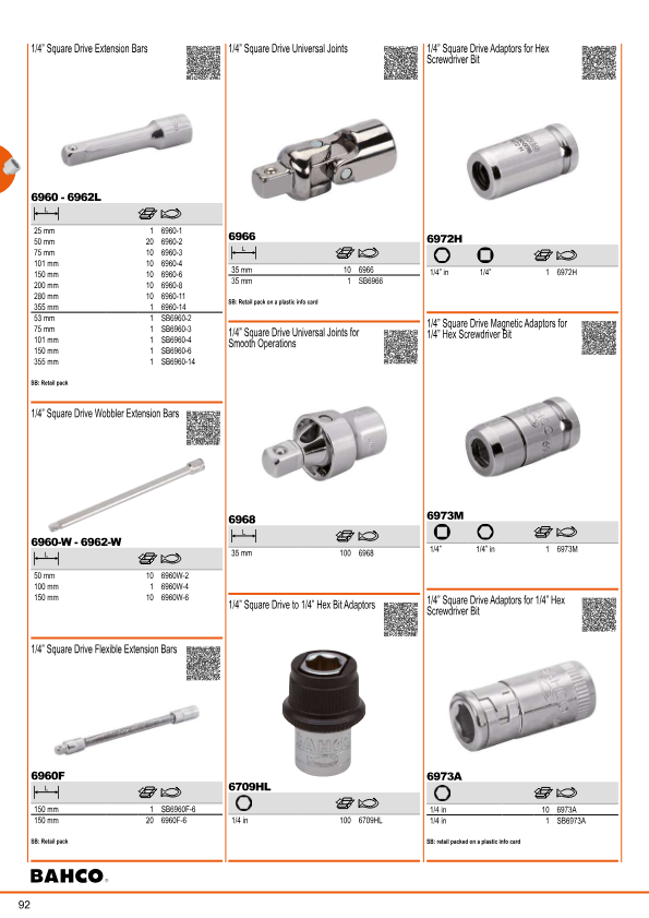 WOBBLE EXTENSION 1/4"-50MM