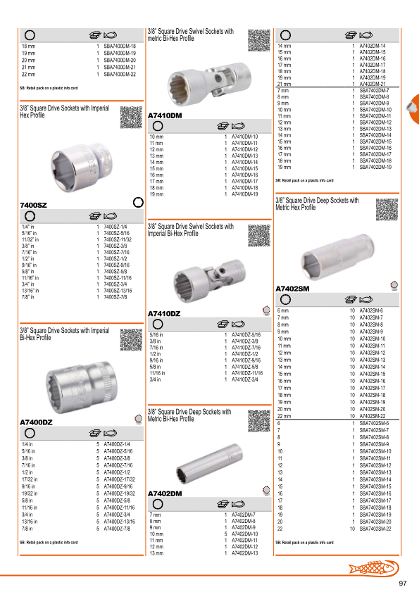 SOCKET 3/8, HEX, AF