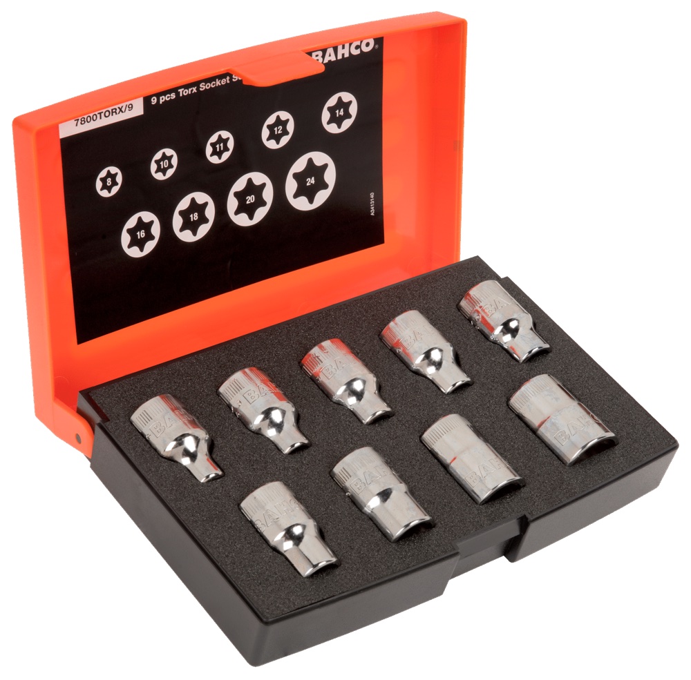 1/2" TORX-E SOCKET SET, 9 PCS