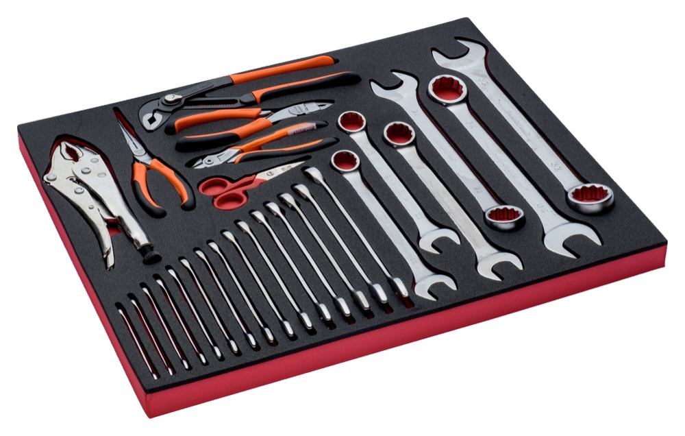 FOAM W/ WRENCHES & PLIERS