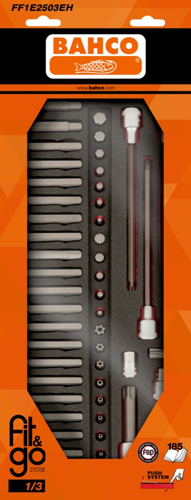 LONG SOCKETS AND BITS W/HANGER