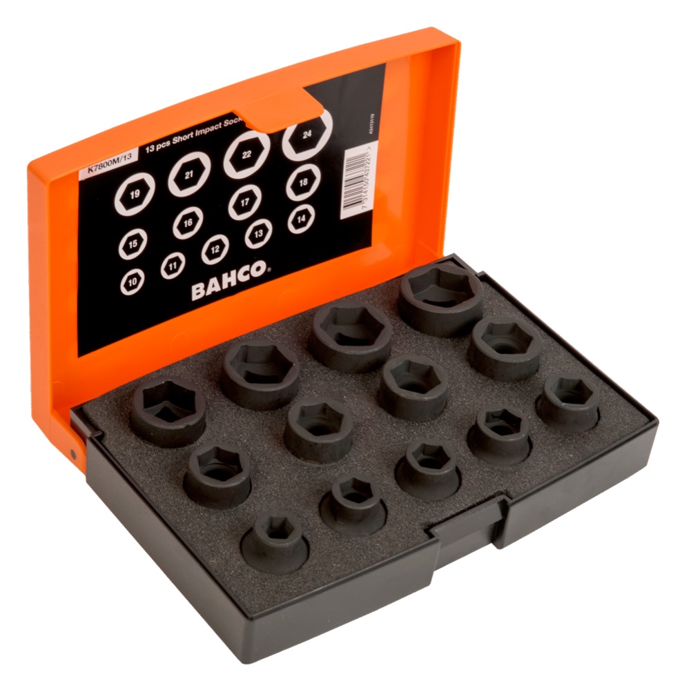IMPACT SHORT SOCKETS SET 1/2"