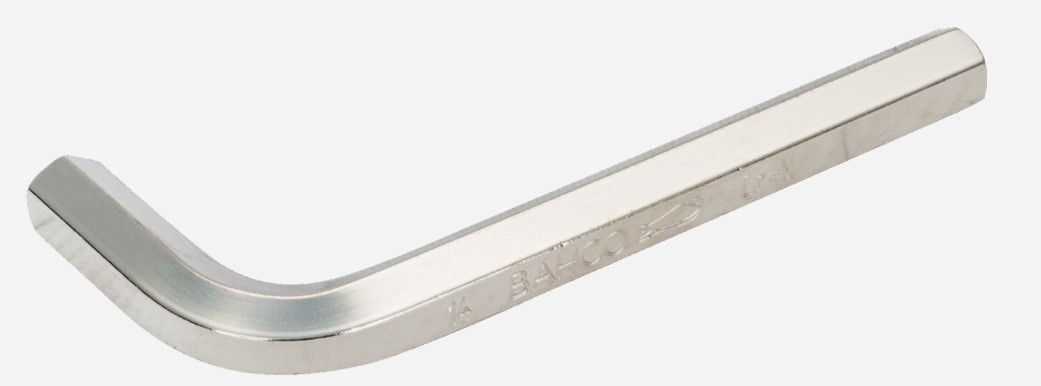 Metric Hex L-Key with Nickel Finish 14 x 154 mm
