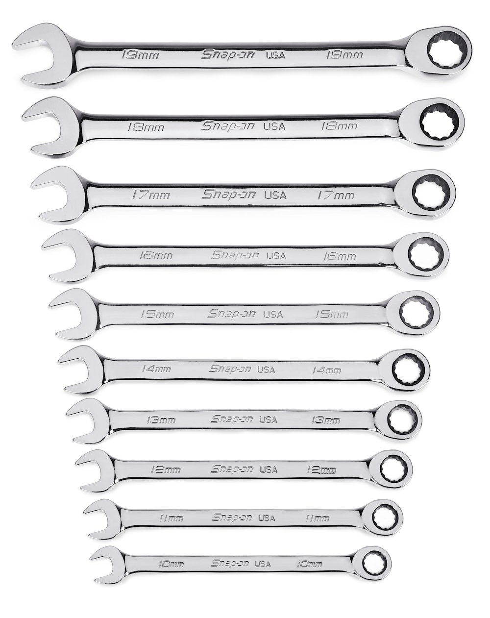 10PC MM RATCHET WRENCH SET